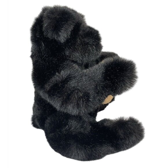 Vintage Large Black Bear Plush Joimted Arms And Legs Signed Densely Stuffed 20” - Picture 4 of 8